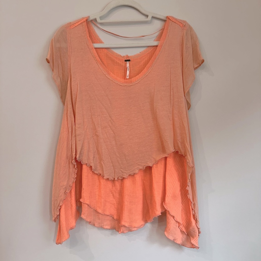 Free People Peach Cookie Tee